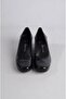 SEÇ 0280 Genuine Leather Orthopedic WOMEN'S SHOES (4cm) BLACK HONEYCOMB - 2