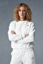 White Oversize Crew Neck Long Sleeve Sweatshirt - 2