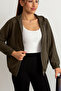 Premium Modal Fabric Full Zipper Women's Cardigan 3136 - 3