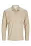 Einfarbig Polokragen Polo Yaka Basic Sweat Shirt Bej - 2
