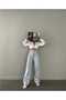 Elena Stretch Fabric Women's 90s Light Snow Super High Waist Relaxed Leg Denim Jeans Palazzo Pants - 3