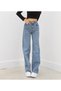 Linda Lycra 90's Women's Blue Snow Super High Waist Loose Leg Denim Jeans Palazzo Pants