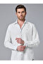 The Luminous Twill – White Shirt with Silky Sheen, Slim Fit