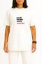 Oversized Hard Work Smart Work Chest Design Unisex T-Shirt - 2