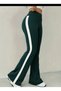 Women's High Waist Spanish Long Leggings with Side Stripe Detail Diving Leggings Pants