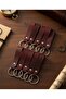10 Pcs Burgundy Original Genuine Leather Key Chain Gift Keyring Accessory - 2