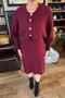 Bordo Double Knitting Suit - Dress & Cardigan - 5