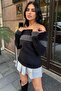 Black Striped Knitwear Sweater - 6