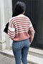 Dry rose striped cardigan - 6