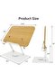 MNKXL 360° Rotating Book Stand for Hands-Free Reading, Cookbook & Tablet Holder - 2