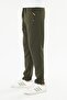 Men's Cotton Zippered Pocket Sweatpants Khaki 7814-H - 2