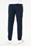 Men's Cotton Zippered Pocket Sweatpants Navy Blue 7814-L - 7