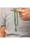 Silver Kazaz Tassel Green Crimped Amber Prayer Beads - 3