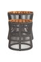 Garden Side Tables 2 pcs with Wooden Top Grey Poly Rattan - 4