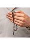 Silver Transparent Kazaz Tassel-Adorned Crimped Amber Prayer Beads - 4