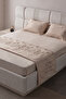 طقم غطاء سرير مزدوج من القماش الشنيل بنمط ويلو بريز مطرز 240x260 سم - 4