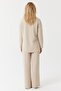 Women's Elastic Waist Textured Trousers - 4
