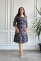 Square Neck Flannel Dress with Ruffled Hem - 4