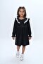 Girl's Collar Detailed Ruffled Dress