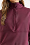 Women's Plum Modal Buttoned Zippered Flowy Sweatshirt Swt-19000780 - 3