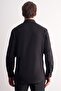 Black Half Italian Collar Long Sleeve Premium S Slim Fit 100% Cotton Shirt 1004255196 - 5