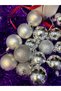 Silver Christmas Tree Ornament 5cm Set of 24 – Shiny and Matte Mixed Silver Color Christmas Balls- Eng-110 - 6