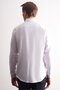 White Half Italian Collar Self Patterned Long Sleeve Premium S Slim Fit 100% Cotton Shirt 1004255192 - 5