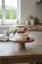 Salo Acacia Round Stand with Legs |   25X10 cm |   Natural Wood Serving and Presentation Plate |   Stylish and Healthy - 3