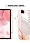 Smart Case for iPad Pro 12.9 (3rd-6th Gen) Transparent Back with Pencil Holder, Auto Sleep/W - 4