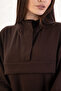 Women's Comfortable Fit Long Sleeve Half Zipper Modal Fabric Kangaroo Pocket Hooded Sweatshirt (Plum) - 2