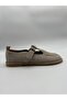 Alina Beige Loafer with Adjustable Strap and Buckle Detail