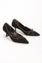 Women's Thin Heeled Stone Detailed Very Stylish Stiletto - 2