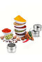 6 pcs Stainless Steel Magnetic Spice Jars, Includes Base, Transparent Lid, Sieve, and Magnetic Shelf - 6