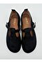 Alina Black Loafer with Adjustable Strap and Buckle Detail - 5