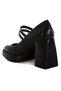 Women Double Strap Mary Jane Sandals in Black - 2