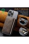 MagSafe Compatible Vegan Leather Wallet Stand with 8 Card Slots for iPhone Pro Max/Plus (Black) - 2