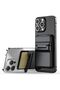 Magsafe Wallet Stand Card Holder with Detachable Magnetic Kickstand for iPhone 12–16 Series - Blac