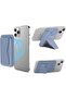 MagSafe Leather Card Holder Wallet with Magnetic Stand (Sky Blue)