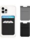 Elastic Adhesive Card Holder for Phone (2 Pack, Black & Grey)