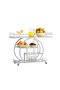 FFD Clear Glass Serving Cart – Modern 3-Tier Rolling Bar Cart (Silver, 80CM) - 2