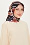 بنقشة هندسية Twill Pure حرير وشاح 9232D 85