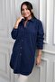Women's Side Slit Gray Tunic Shirt - 2