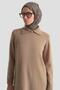 Polo Neck Knitwear Tunic 25Kd7003 Camel - 3