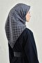 Jacquard Silk Cotton Checker Scarf 26 19