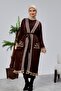 Ethnic Patterned Tassel Tricot Kimono - 7