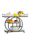 FFD Clear Glass Serving Cart – Modern Bar Cart Trolley (Black, 80CM) - 2