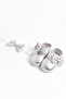Newborn Silver Foil Baby Booties 0-3 Months - 2