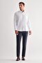 White Hard Collar Long Sleeve Pocket Comfort Fit Classic Shirt 1004255164 - 2