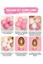 Rainbow Colors Number Balloon Gold Crown Birthday Set Age 4 - 3