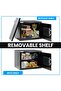 Safe Box with Key and Shelf for Home & Office RB30K1 (30x38x30cm, Black) - 3